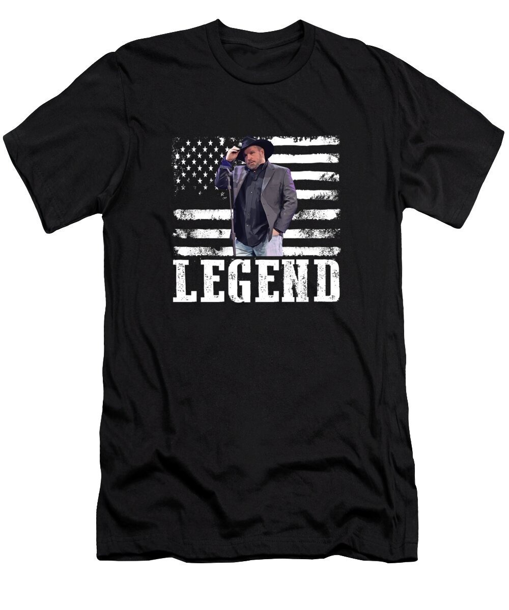 Distressed American Flag Garth Brooks Singer T-Shirt